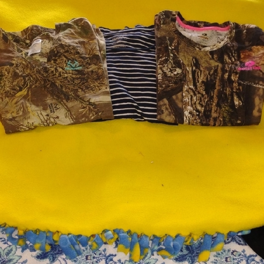 Kids Camouflage and Striped Shirt Set